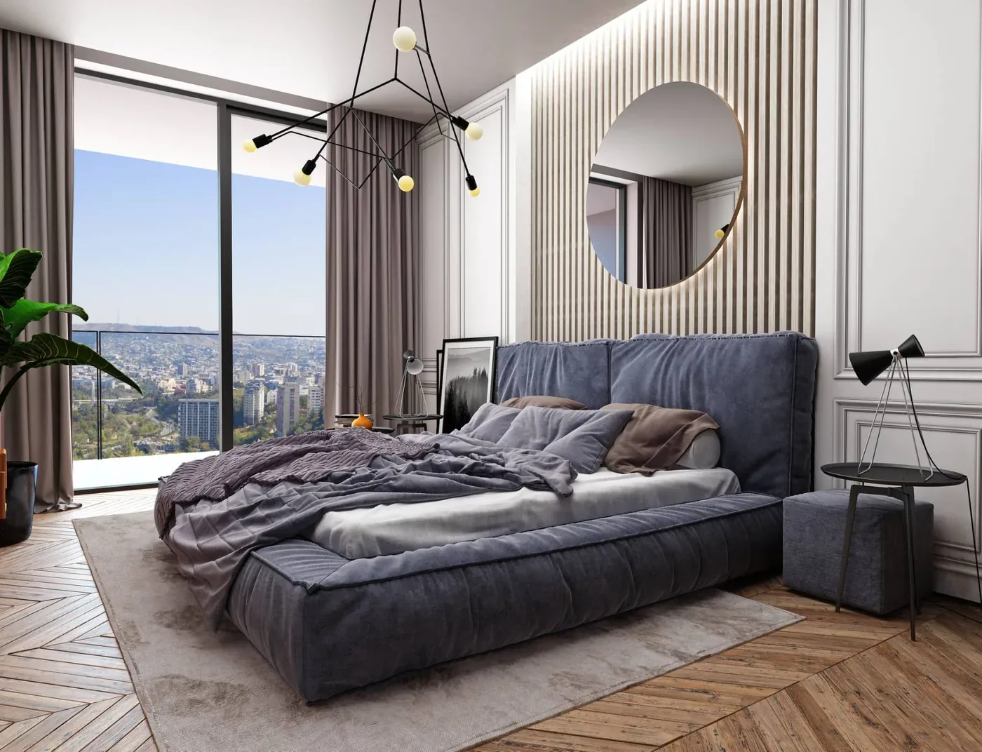 Bedroom in a Park Home Vake apartment